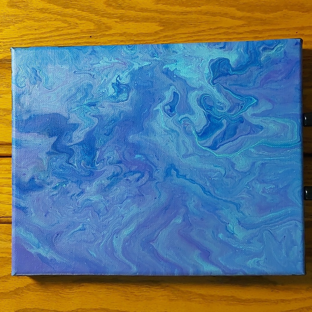 8x10 acrylic pour canvas